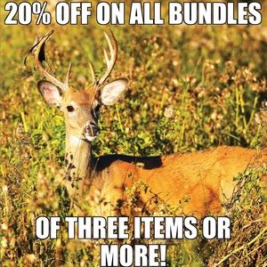 20% off on bundles of three items or more!